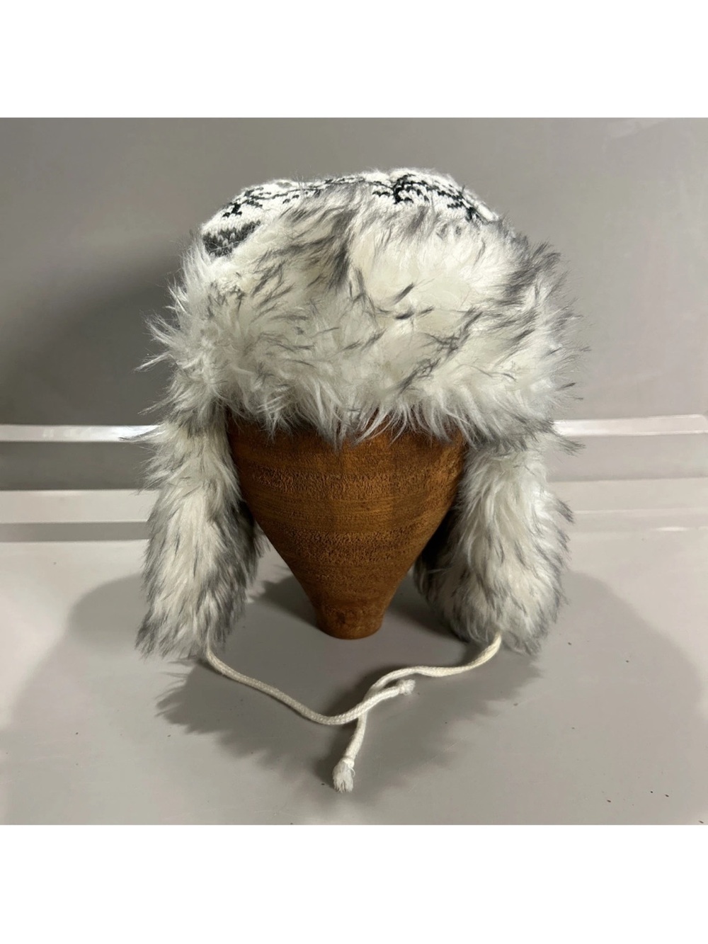 Screamer Trapper Hat Faux Fur Knit Ear Flap Fleece Lined Bomber Hat Winter OSFM - Picture 2 of 12